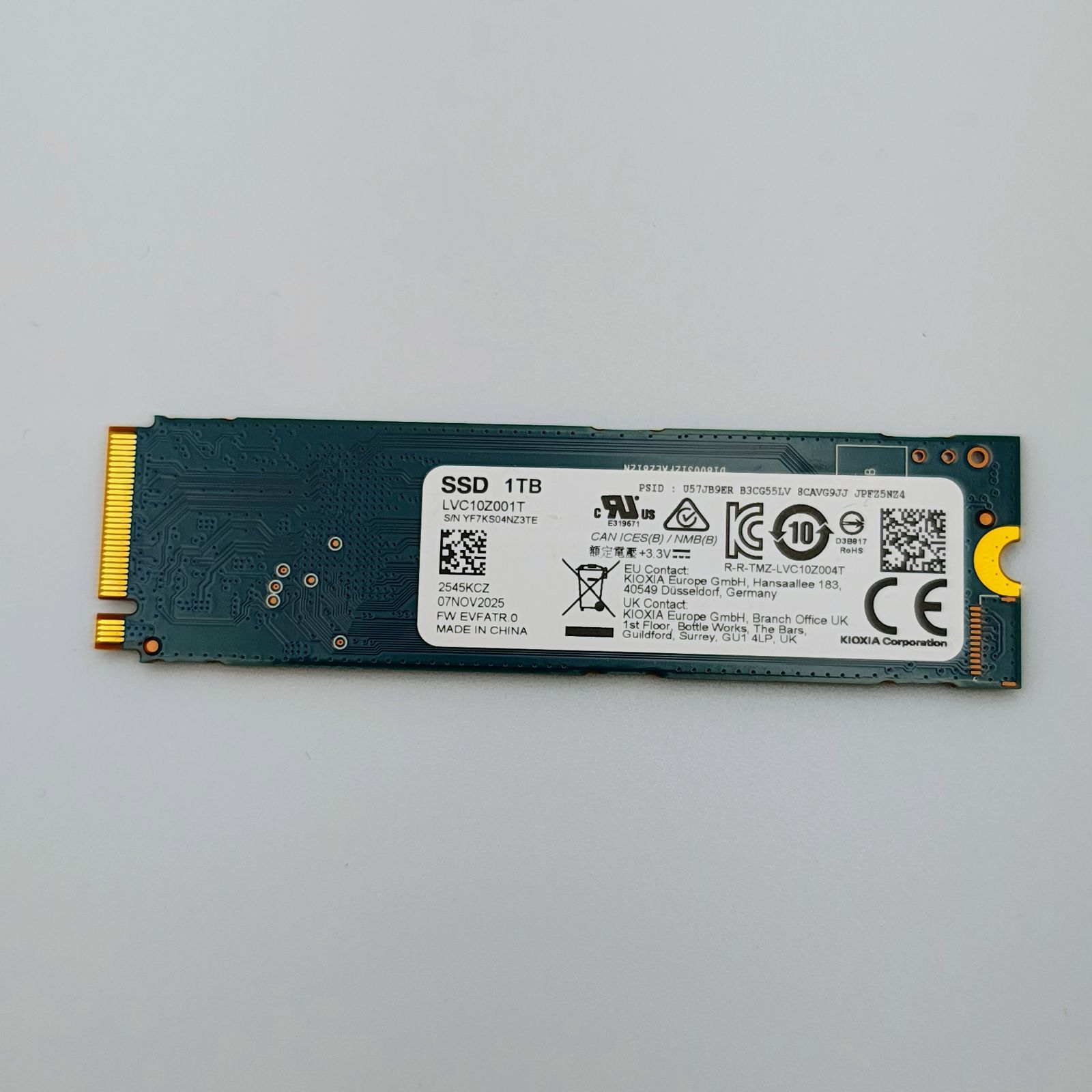 KIOXIA EXCERIA G3 M.2 SSD 1TB 中古 Aランク - メルカリ
