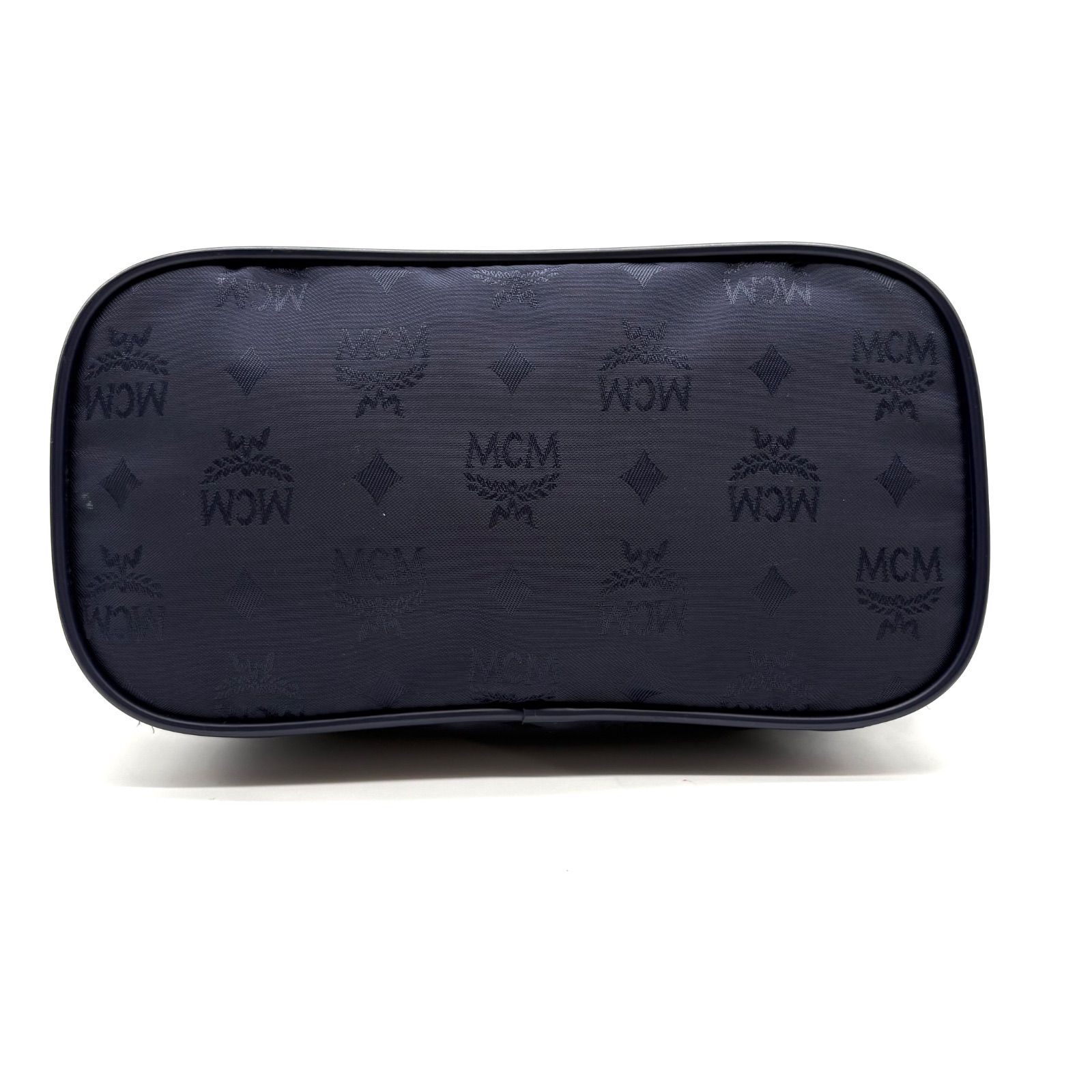MCM monogram Visetos Nylon Handbag Navy tote bag エムシーエム 