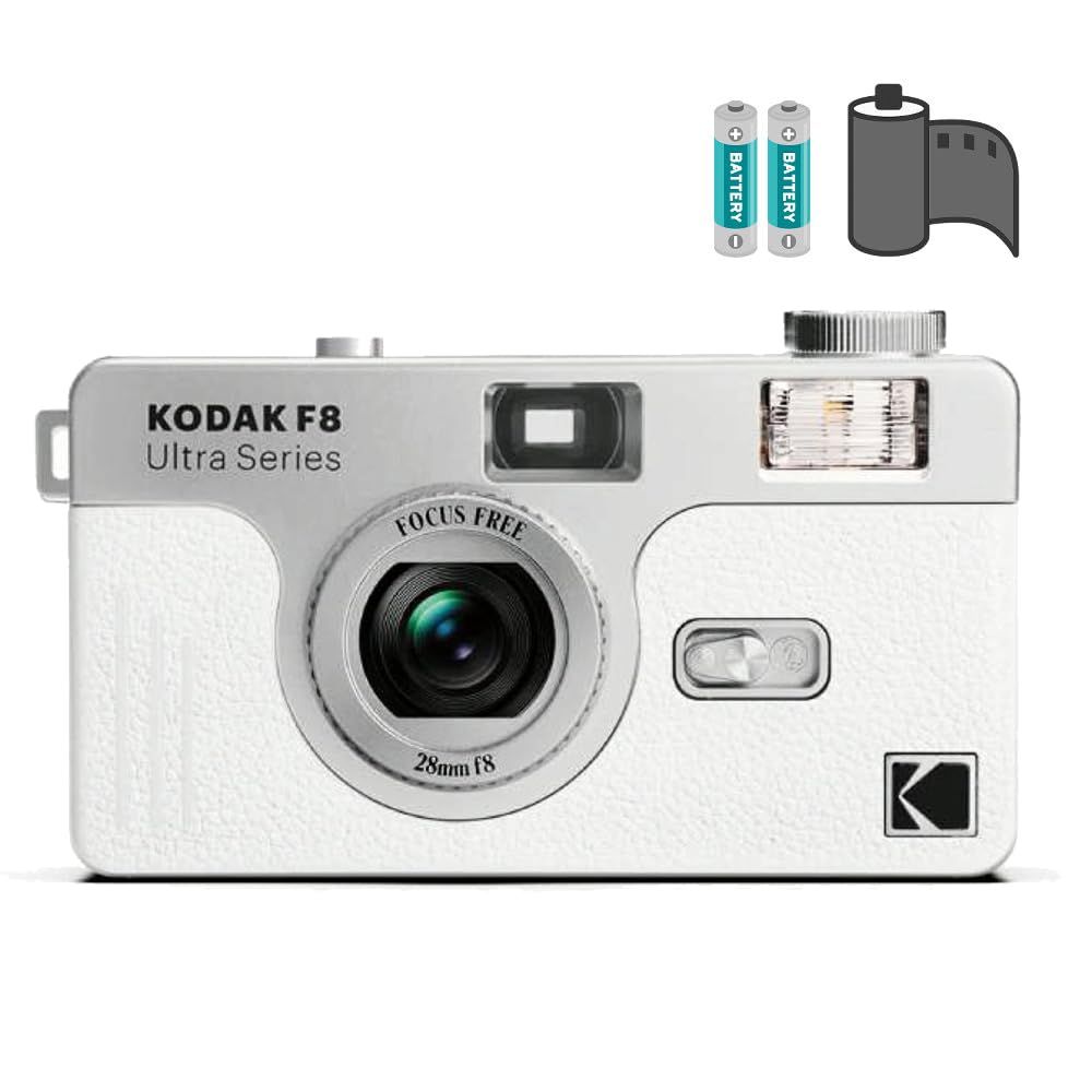 新品 コダック フィルムカメラ Ultra F8 カメラ 35mm ホワイト 単三電池 ネガフィルム付 セット
