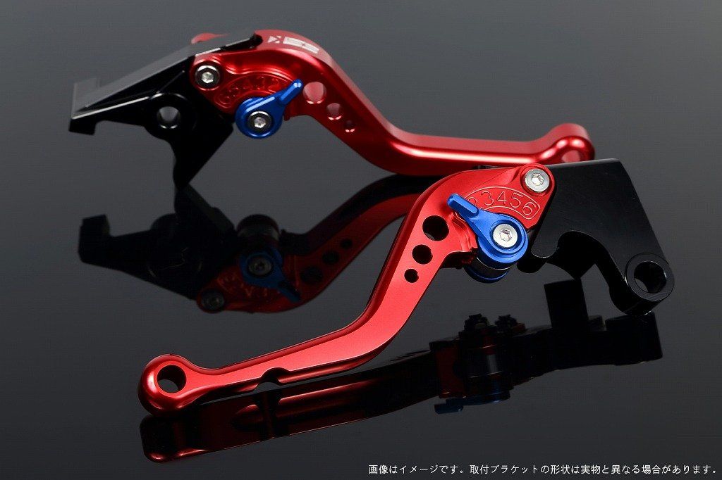 新品 SSK スピードラ アジャストレバーセット スタンダードショート レバー本体カラー:レッド アジャスターカラー:ブルー SUZUKI GSX-S125/GSX-R125 2017-2019