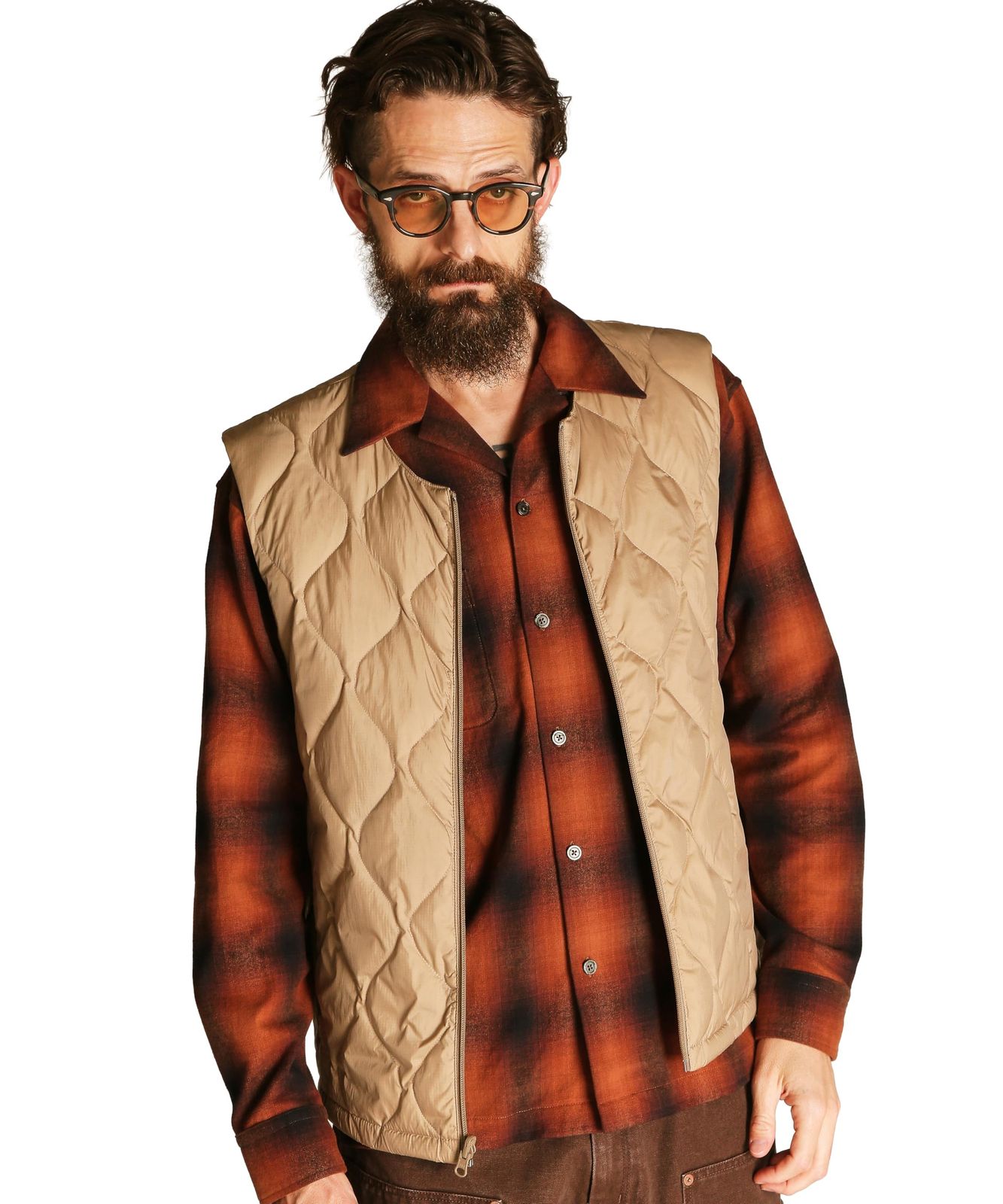新品 【Schott】【ショット】 xTAION ×タイオン INNER DOWN VEST インナー ダウンベスト メンズ M 040 ベージュ 782-5253002