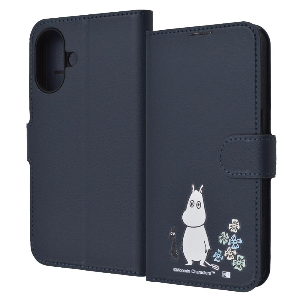 新品 イングレム iPhone 16 ケース 手帳型 ムーミン iPhone16 アイフォン16 MOOMIN キャラクター かわいい シンプル 耐衝撃 カバー ソフト ハード スマホカバー スマホケース ムーミンとお花 IJ-AP46ELC1DN/MT46