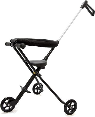 [MRG/ママタスで紹介] ハンディーキッズスクーター 3輪ベビーカー バギー b型ベビーカー 2.2kg コンパクト 超軽量 30kgまで 高さ調整可能 自立 安定 快適 mamatas (ブラック)pms a7ac6247
