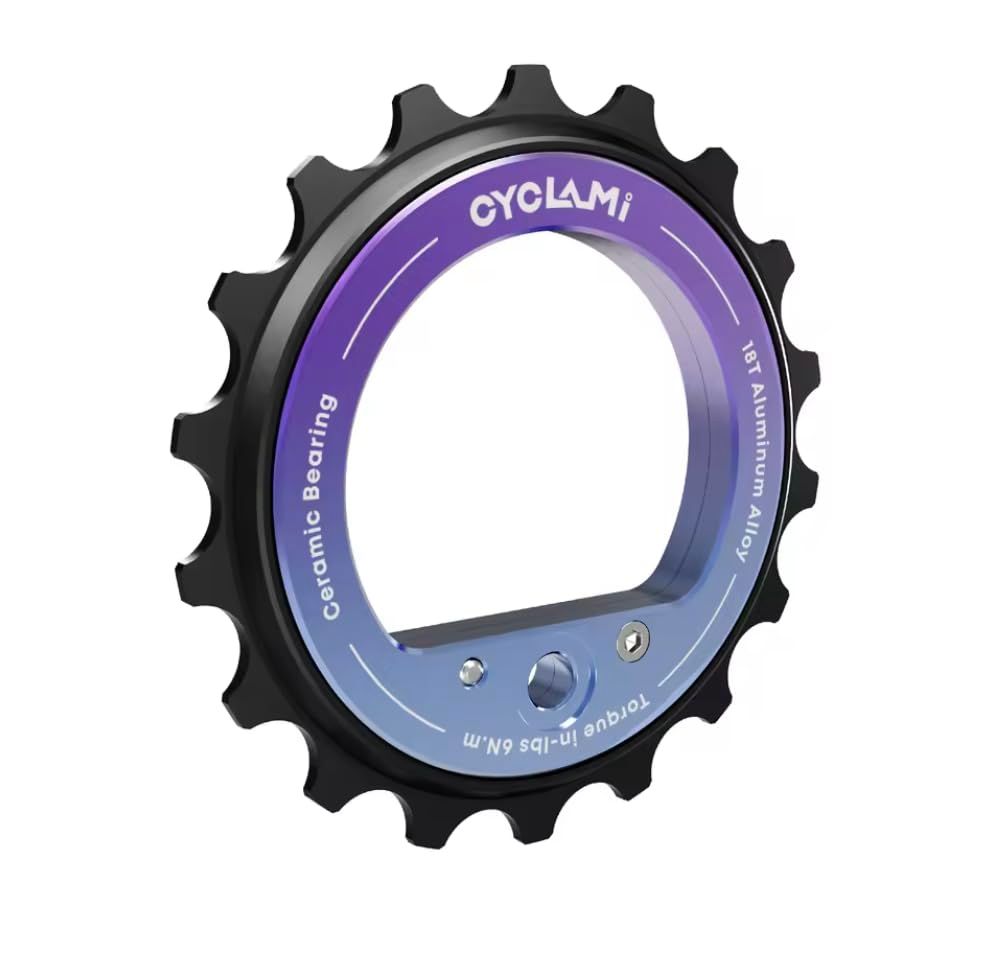 18T 中空偏心ビッグプーリー Shimano/Sramディレイラー対応 簡単に取り付け可能 ガイドプーリー フルセラミックベアリング搭載 -スムーズなシフト＆低ノイズ