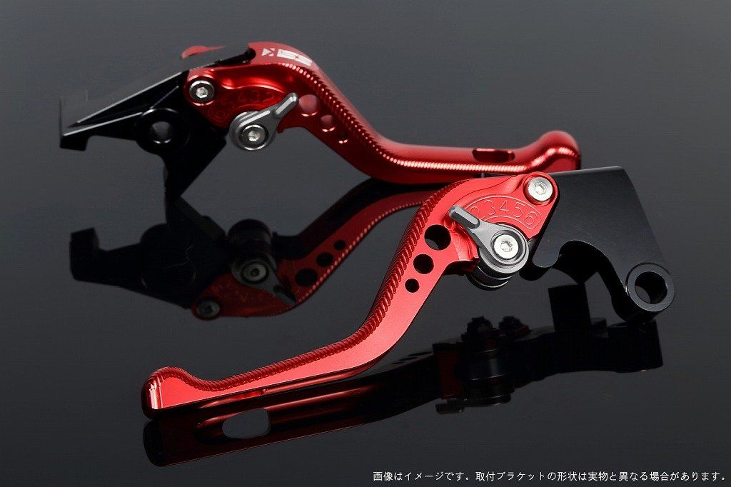 新品 SSK スピードラ アジャストレバーセット 3Dショート レバー本体カラー:レッド アジャスターカラー:チタン SUZUKI GSX-S125/GSX-R125 2017-2019