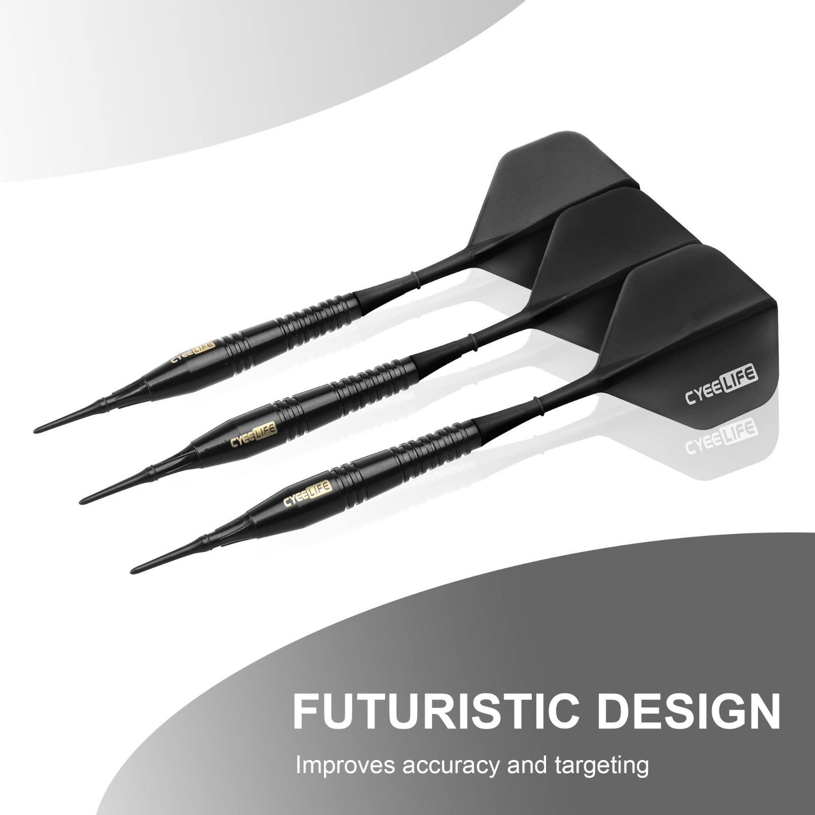 THYRFING blackl ブラックメタル ブラック CyeeLife 16g 純銅のソフトチップダーツセッ Soft tip Darts