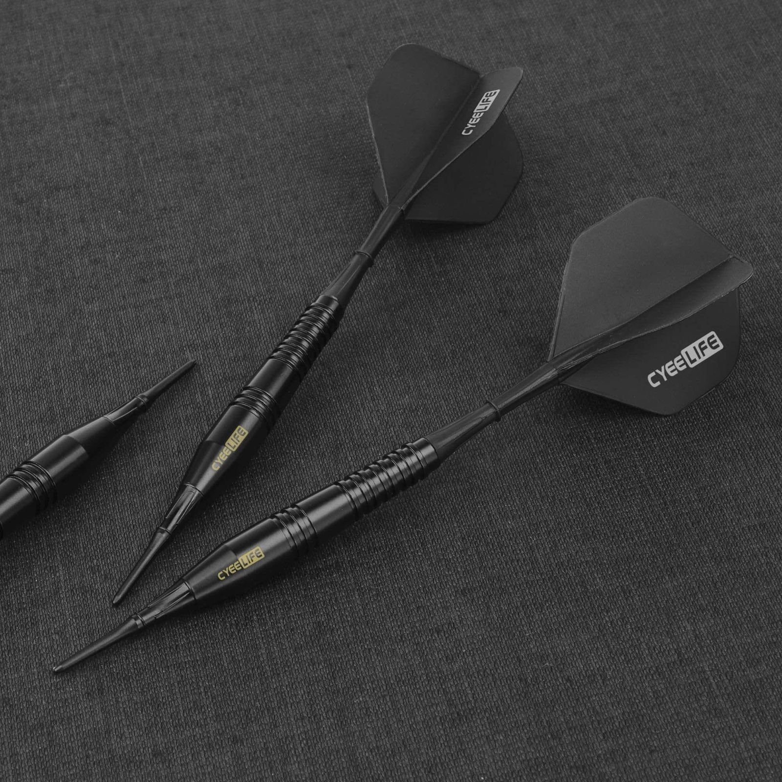 ブラック CyeeLife 16g 純銅のソフトチップダーツセッ Soft tip Darts