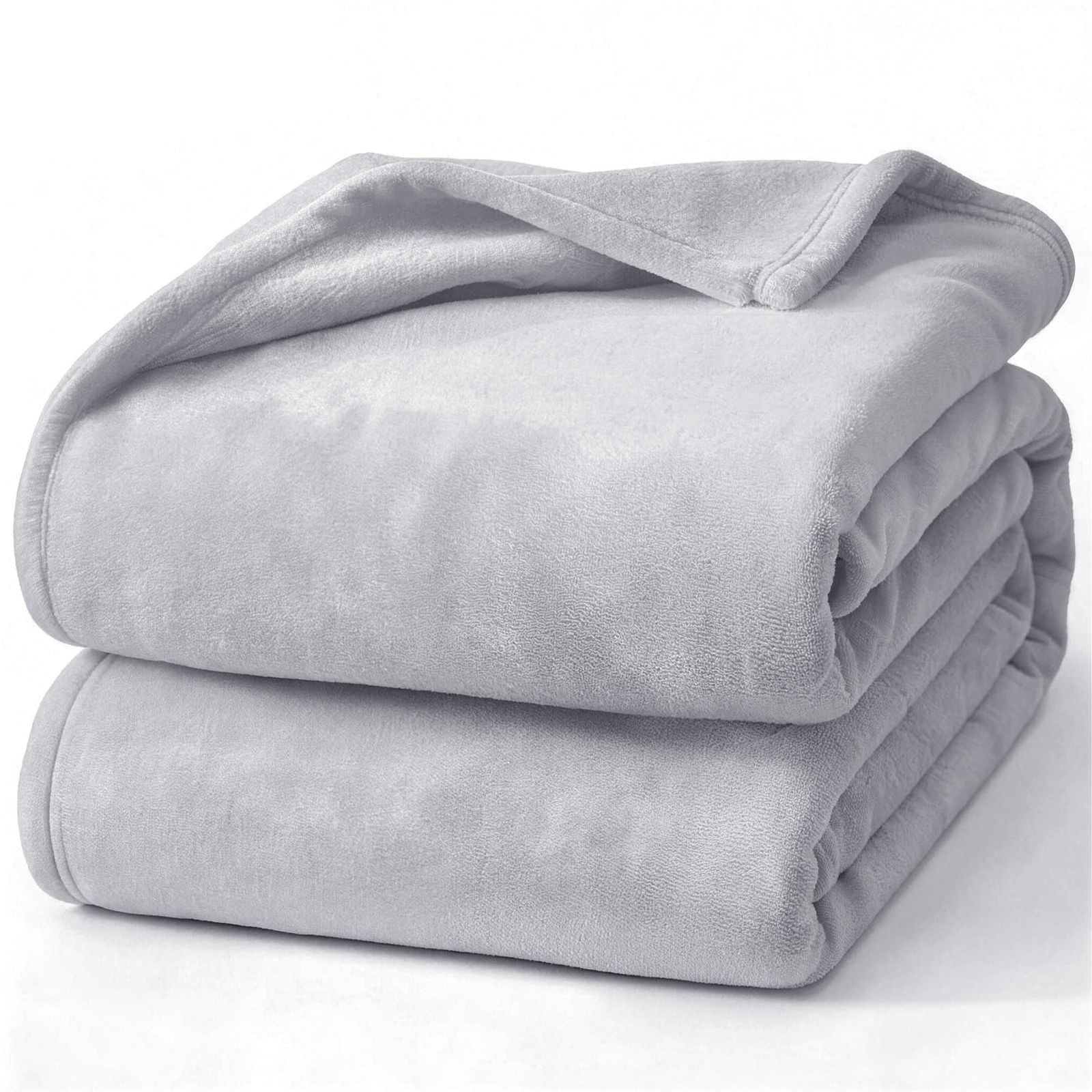 新品 Hansleep 毛布 もうふ ダブル ブランケット 大きめ 200x220cm 大判 アイスグレー マイクロファイバー 柔らかく 肌触り フランネル 洗える 軽量 静電防止 四季適用 (200x220アイスグレー)