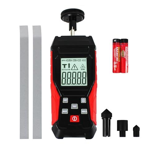 HFS(R) デジタル回転計 非接触式 接触型 2in1 回転速度測定計 ハンドヘルド タコメーター スピードテスター★m a2fcf1a7