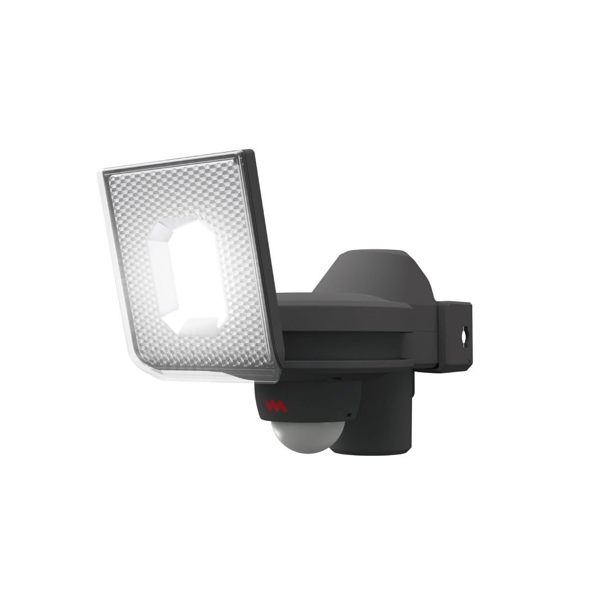 ムサシ(MUSASHI) LEDセンサーライト 5W×1灯 スライド型 充電式 着脱式バッテリー 屋外 耐水 人感センサー 調光機能 フラッシュ発光 高輝度400ルーメン 玄関 ブラック LED-RC810★m d418102e