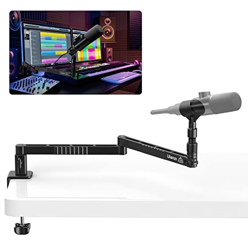【新品】VIJIM LS26 マイクスタンド マイクアーム 卓上用 クランプ式 デスクスタンド 角度調整可能 マイクホルダー 1/4