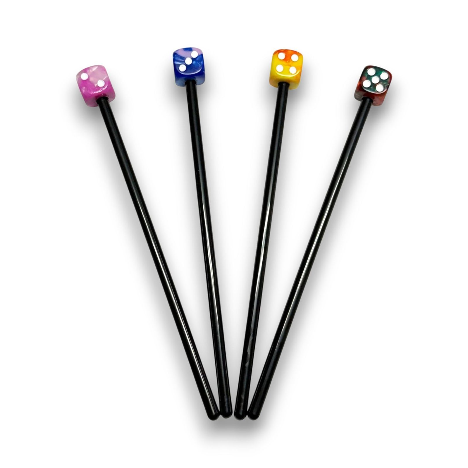 マーブルダイスマドラーセット Dice Cocktail Swizzle Sticks GOOD