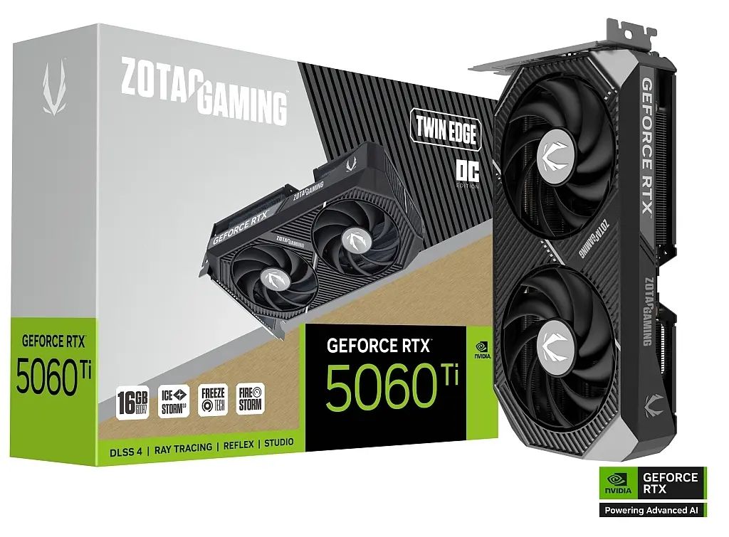 【新品】グラフィックボード グラフィックボード ZOTAC GAMING GeForce RTX 5060 Ti 16GB Twin Edge OC [ZT-B50620H-10M]