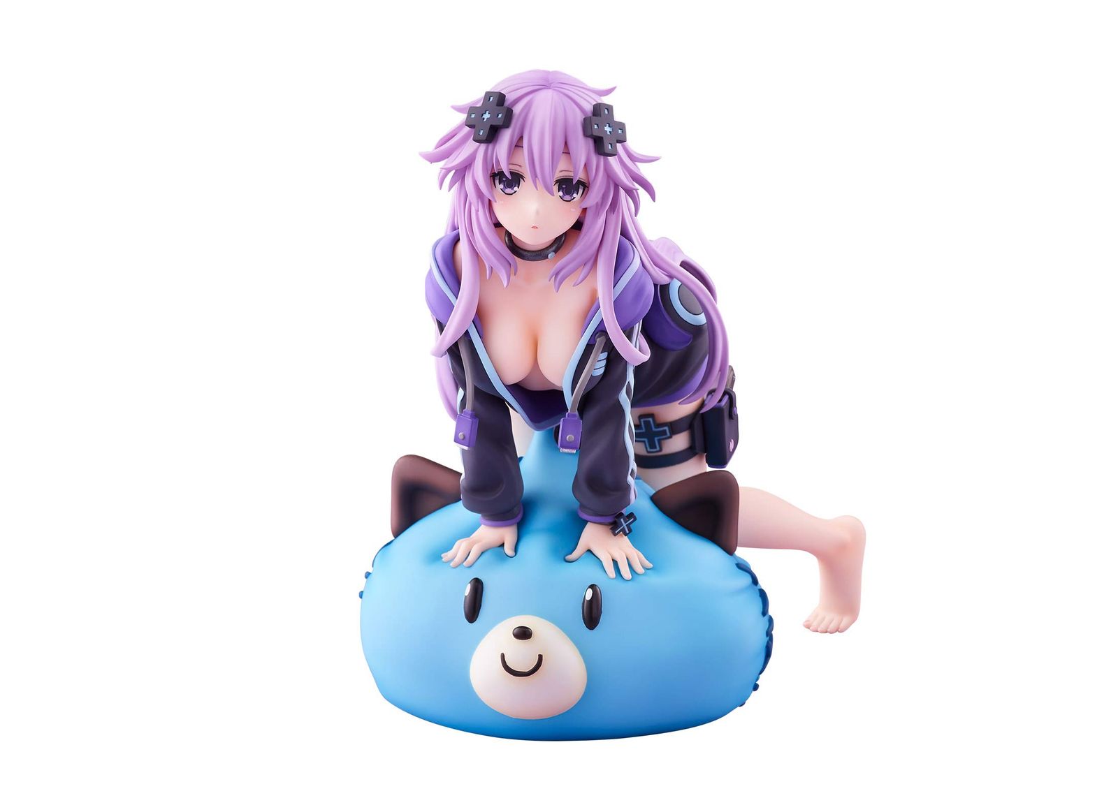 新品 ブロッコリー 超次元ゲイム ネプテューヌ 「次元の旅人 ネプテューヌ」 寝起きVer. 1/8スケール ABS&ATBC-PVC塗装済みフィギュア