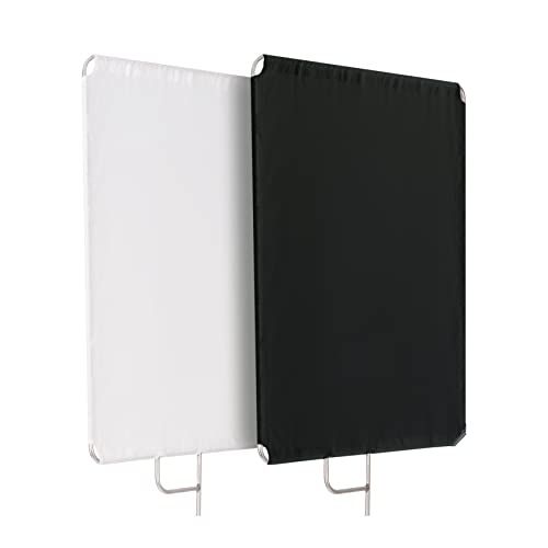 【新品】Selens 撮影用 フラッグパネル レフ板 60x75cm ディフューザー+ブラックリフレクターキット ステンレス製 撮影フラッグ 取り外し快速 スタジオ撮影 写真照明反射器 ポートレート インタビュー ビデオ撮影 人物撮影など対応 bfb14be5