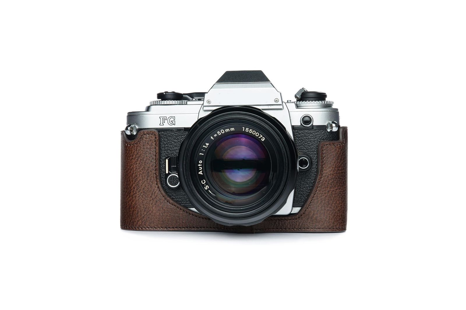 新品 TP Original Nikon FG FG20 専用 ブルタイプ 本革 ボディケース ダークブラウン