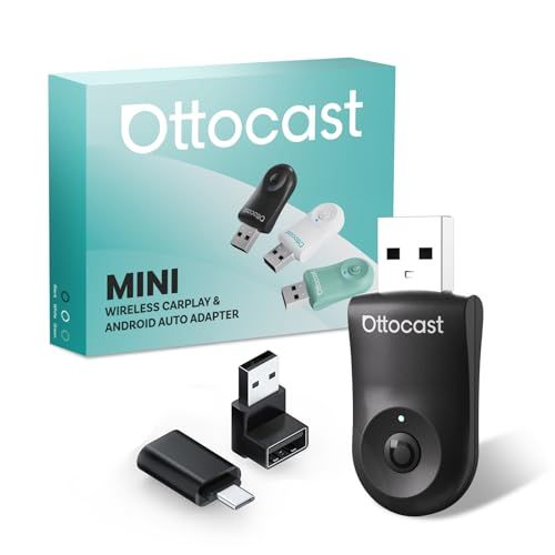【公式】OTTOCAST オットキャスト Mini ワイヤレスCarPlay/Android Autoアダプター ミニ 純正有線CarPlay/Android Auto対応車専用 Bluetooth音楽/通話対応 プラグ＆プレイ 自動接続 技 2991dab7