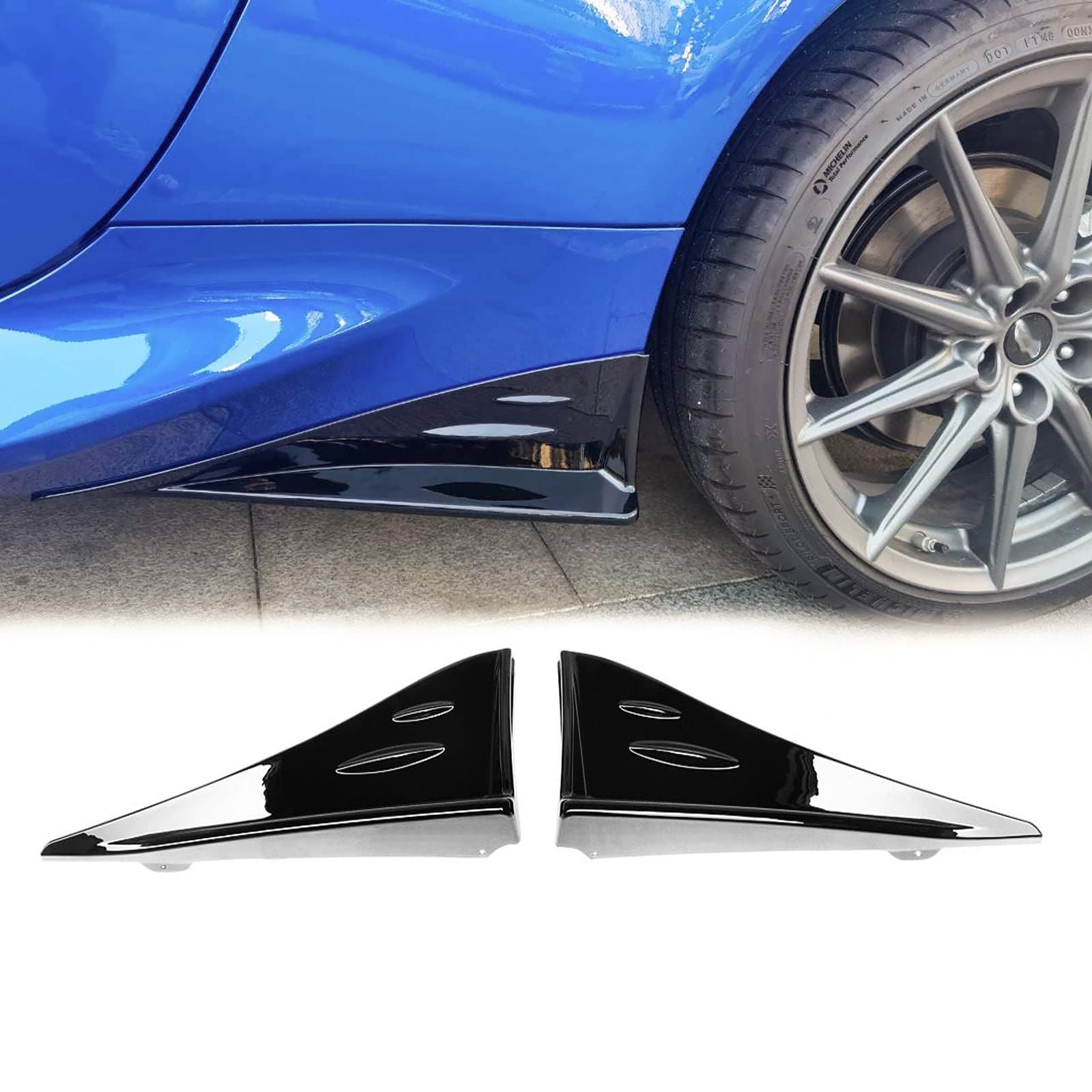 新品 CARIG サイドスカート コーナー スバル BRZ ZD8 / トヨタ GR86 ZN8 2022年-2024年 2025年 適合 車種専用 サイドスカート カナード サイドスプリッター エクステンション デコレーション用 キズ防止 ガーニッシュ カス