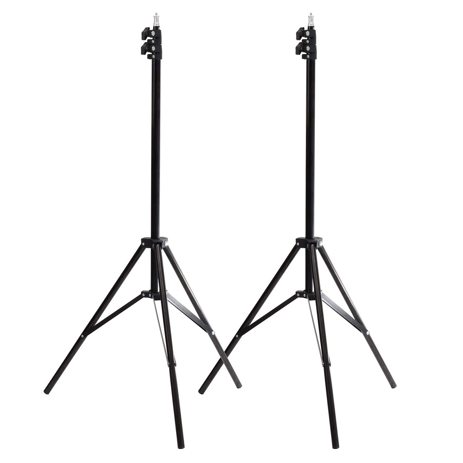 新品 エツミ ライトスタンド 撮影用 190cm VLOG M-3 軽量 690g 3段 伸縮式 LEDリングライト ストロボ 撮影ライト 三脚スタンド 1/4インチネジ 撮影機材 ブラック 2本セット V-82439-2