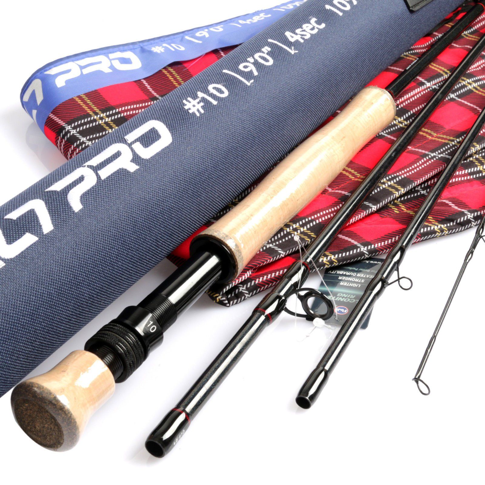新品 Maxcatch Saltpro 海釣りフライロッド 海水8/9/10wt 9ft ソルトウォーター用 釣り竿 (4ピース シーブルー（10wt 9ft ）)
