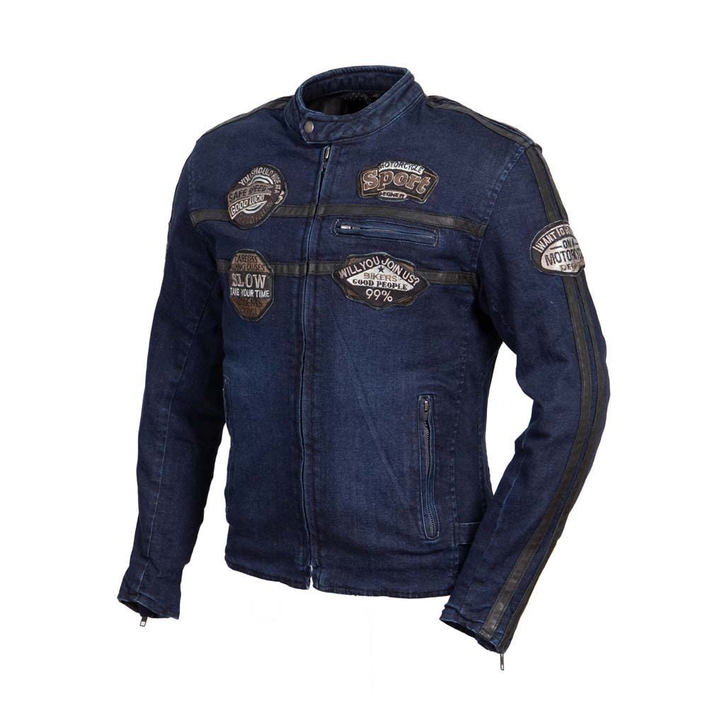 新品 [デグナー] コットンジャケット COTTON JACKET 肩・ヒジ・胸・背中着脱可能プロテクター標準装備 メンズ 23SJ-6 (L ネイビー)