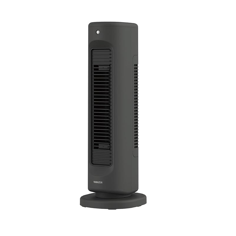 [山善] サーキュレーター HOTCOOL 温風 送風 スリム 人感センサー 節電 1000W 左右首振り 切タイマー 上下風向き調節 脱衣所 トイレ 転倒OFFスイッチ ブラック YA-ZT1000(B) 0