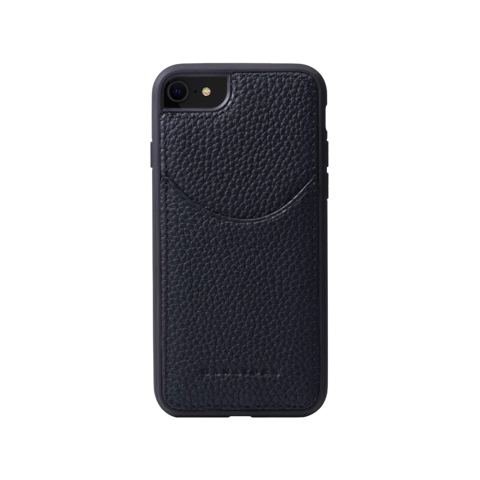 新品 HANATORA for iPhone 8 7 SE3 SE2 (第3世代 第2世代) ケース 本革 耐衝撃 スマホケース スマホ コードホルダー 付き シュリンクカーフレザー ギフト マグネットなし ブラック CPG-8-Black