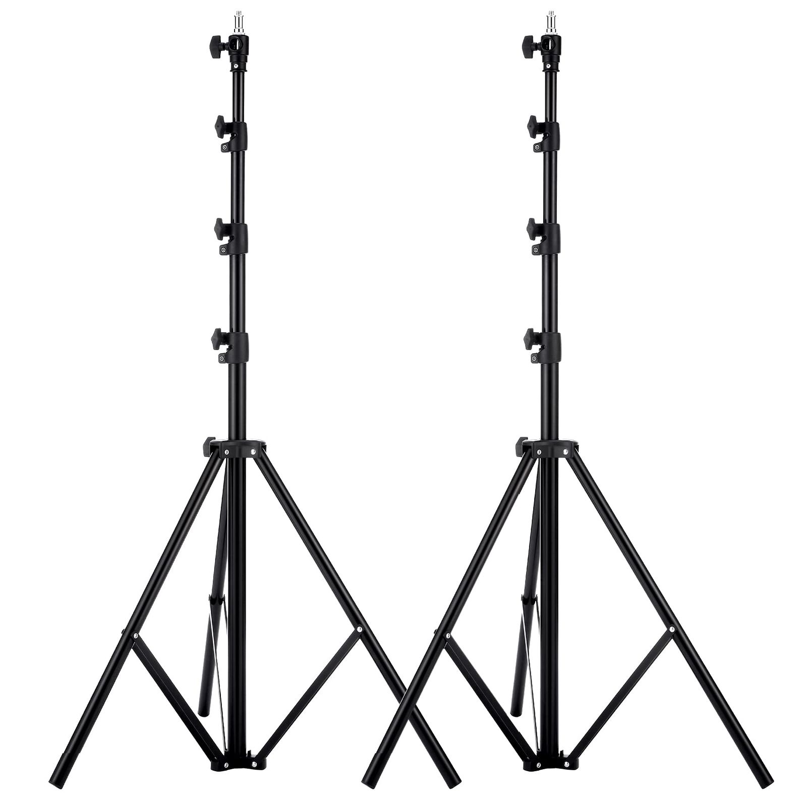 新品 Selens ヘビーデューティライトスタンド 220cm エアクッションタイプ 1/4と3/ネジアダプター 高さ調整可能 ソフトボックス スピートライト リフレクター アンブレラなど対応 2本キット