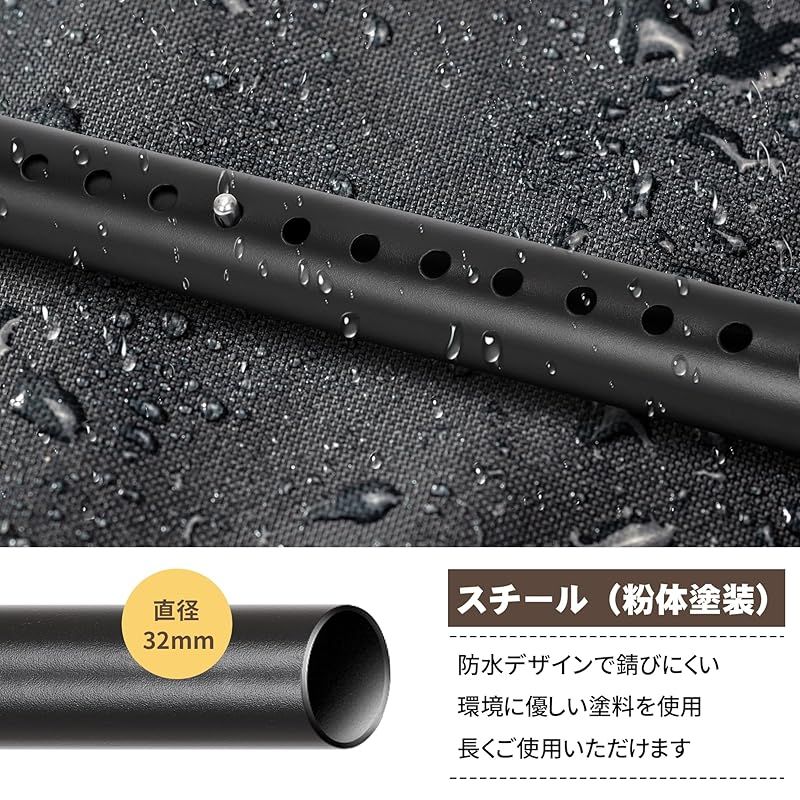 チチロバ(TITIROBA) 突っ張り ハンガーラック ダブル 伸縮 全体耐荷重100kg 縦110-310cm 横108-180 ハンガー ラック 服掛け clothes rack 洋服ラック ポールハンガー ツッパリハンガーラック 服 収納 部屋干し 1