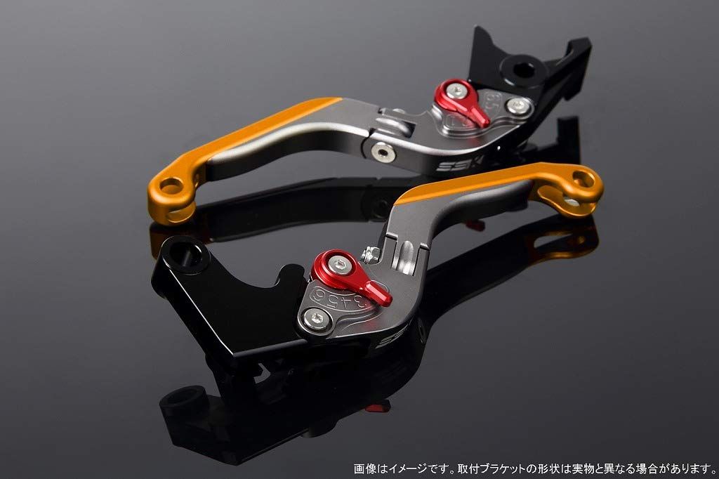 新品 SSK スピードラ アジャストレバーセット 可倒延長式 レバー本体カラー:マットチタン アジャスターカラー:マットレッド エクステンションカラー:マットゴールド YAMAHA XMAX