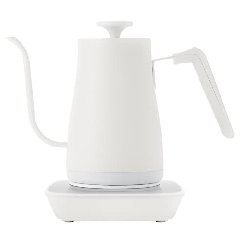 [山善] 電気ケトル 電気ポット 0.8L 一人暮らし 二人暮らし ドリップケトル (温度調節／保温／空焚き防止機能) 沸騰後自動電源OFF ホワイト EKG-C801(W) 1