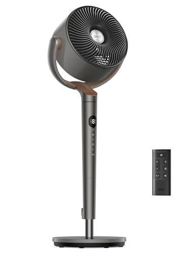 DREO サーキュレーター 【極静音23dB・冷暖房補助・暖房節電】 DCモーター 扇風機 6~36畳 8段階風量 3D首振り 洗える 8Hタイマー 空气循 気 衣類乾燥 梅雨 強力 高さ89-101cm調整可能 リモコン付き コーヒーグレー 1