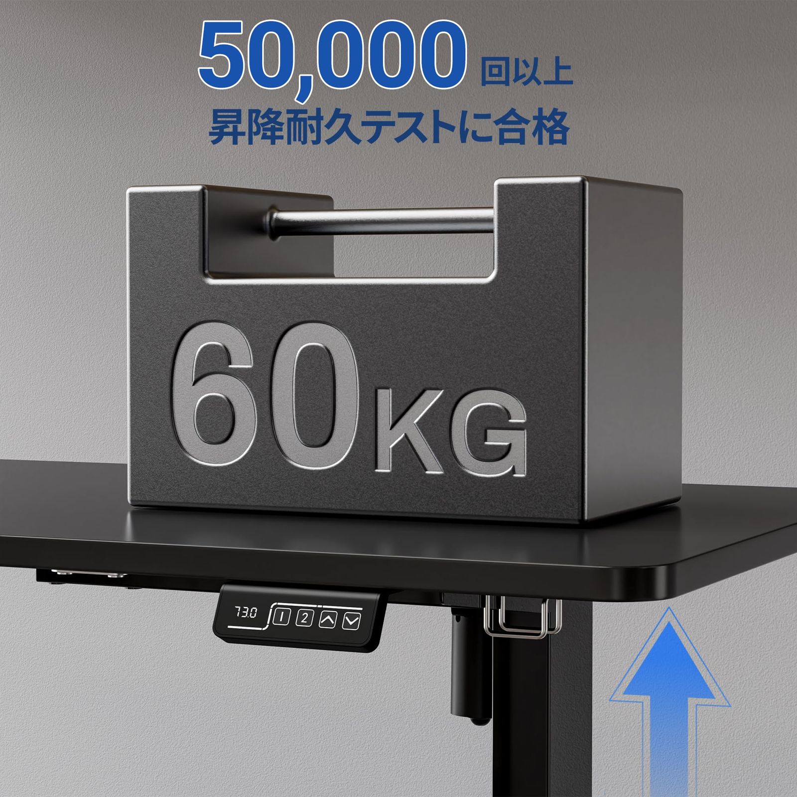 Alebert(アレベルト) 昇降デスク 電動 昇降式デスク 幅100*奥行60*高73-118cm スタンディングデスク 上下昇降デスク 高さメモリー機能 静音 収納フック付き パソコンデスク ゲーミングデスク オフィスデスク 入替用キャスター付属 モニ 0