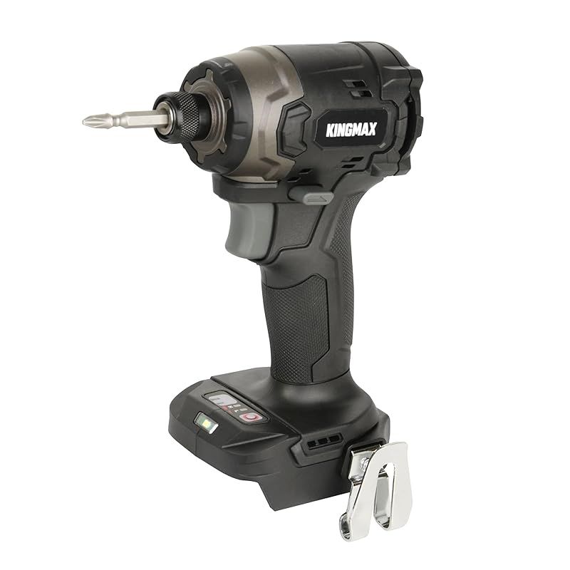 KINGMAX インパクトドライバー マキタ 互換 工具 18v充電式 インパクト 最大トルク250N・ｍ 日本国内付 4段階切替モード 高出力ブラシレスモーター LED残照機能付き バッテリー・充電器別売 KID18BK (限定ブラック本体のみ) 1