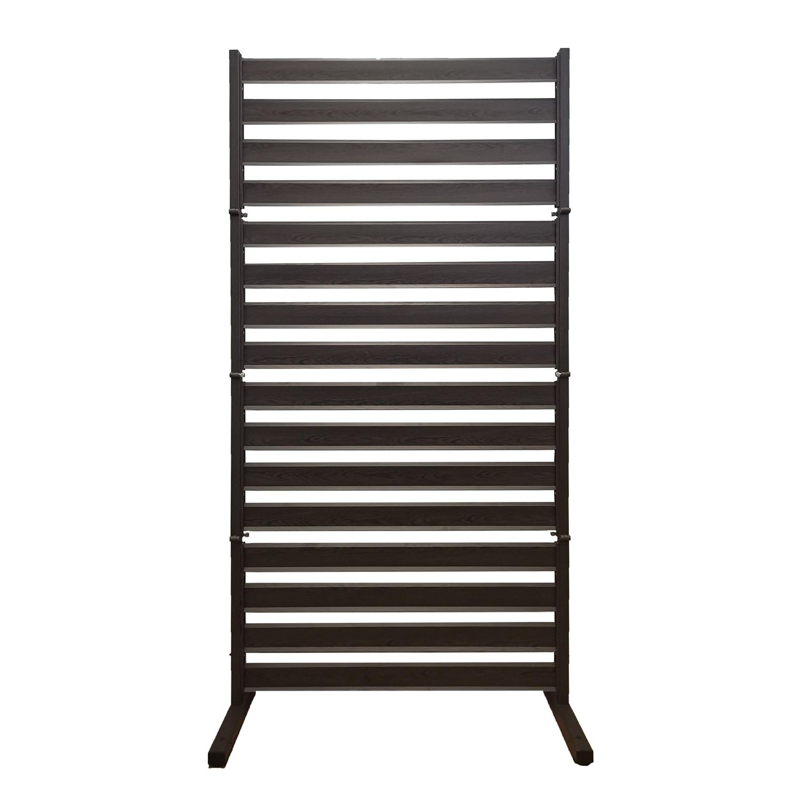 新品 アルマックス アルミフェンス オレフェンス アルミボーダーフェンス (ダークブラウン) 幅90高さ180cm 目隠し 自立式 木目調 ルーバー 衝立 屋外 固定金具 パーテーション
