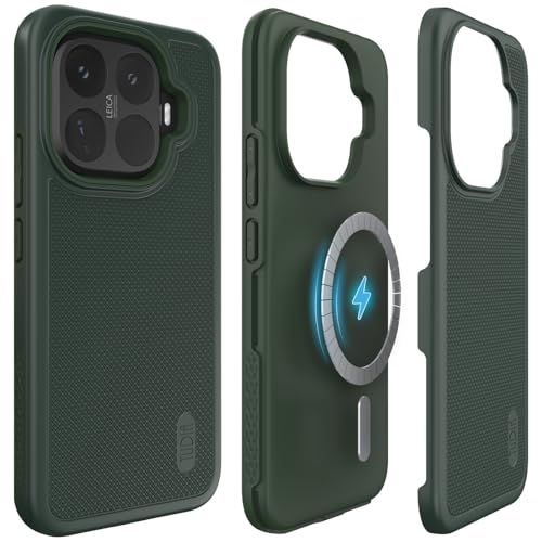 「MagSafe対応・落下保護」TUDIA for Xiaomi 15T Pro 5G 用 ケース 2025年モデル、「MergeGrip」二層構造防御 耐衝撃 スリム ヘビーデューティー保護ケースカバー - パイングリーンp b11b01e9