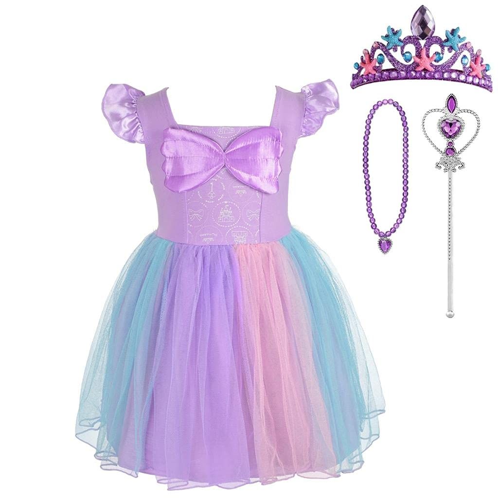 新品 [Dressy Daisy] 幼児 女の子 人魚姫 コスチューム 衣装 子供 チュール スカート 海のプリンセス プリンセス ドレス ハロウィン 仮装 アクセサリー 付き サイズ 18～24ヶ月 95