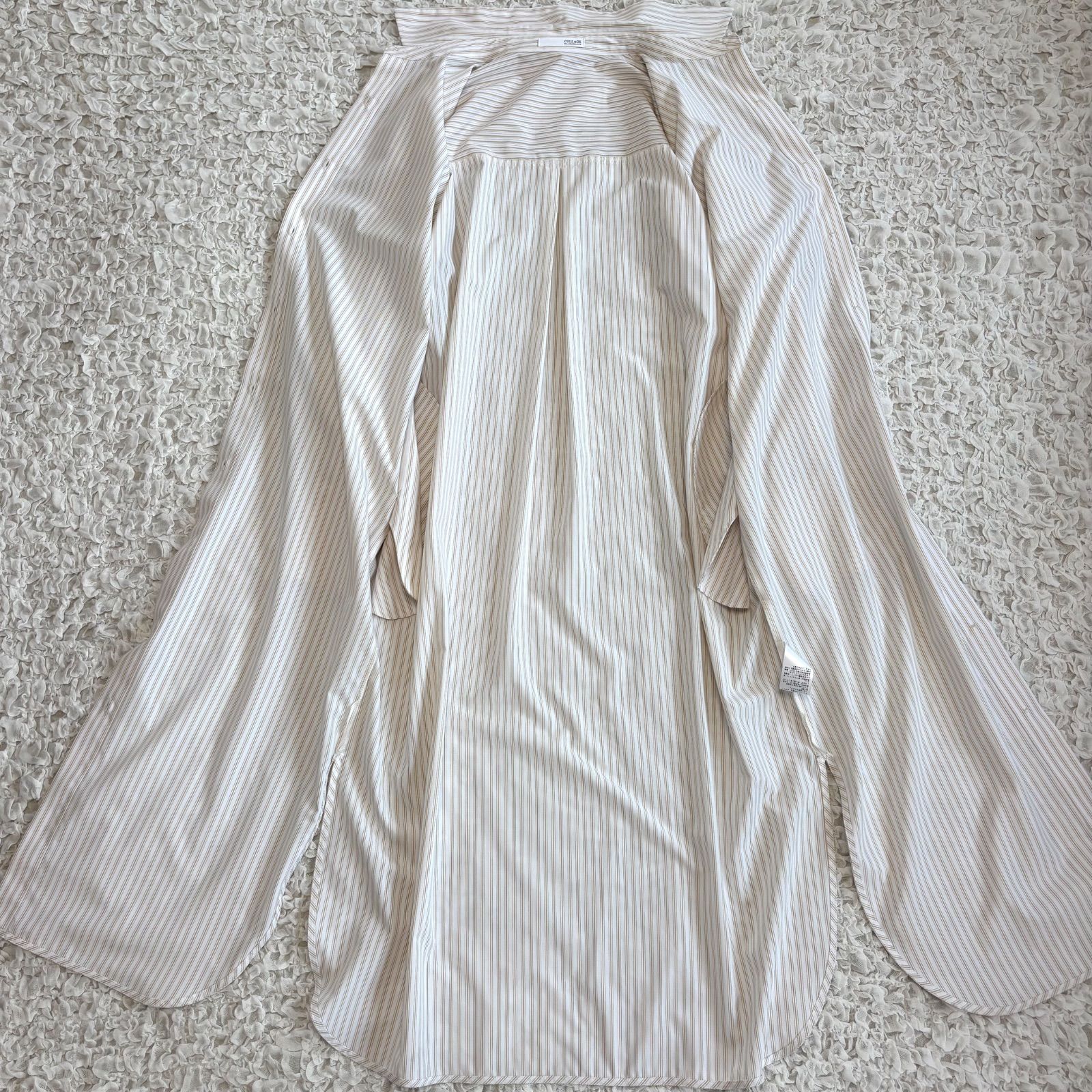COLLAGE GALLARDAGALANTE ストライプ柄 シャツワンピース 長袖 羽織り 