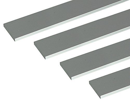 新品 安田 アルミ平棒 1m 6.0x40mm シルバー 4本組