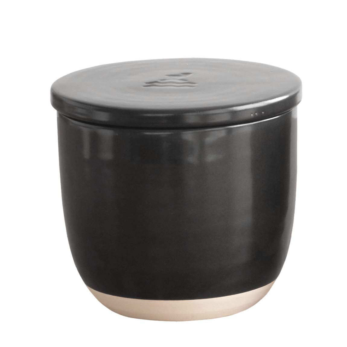 新品 かもしか道具店 おひつ 1合 1.5合 陶器 日本製 萬古焼 電子レンジ対応 飯びつ ごはん 陶の飯びつ こぶり (黒)