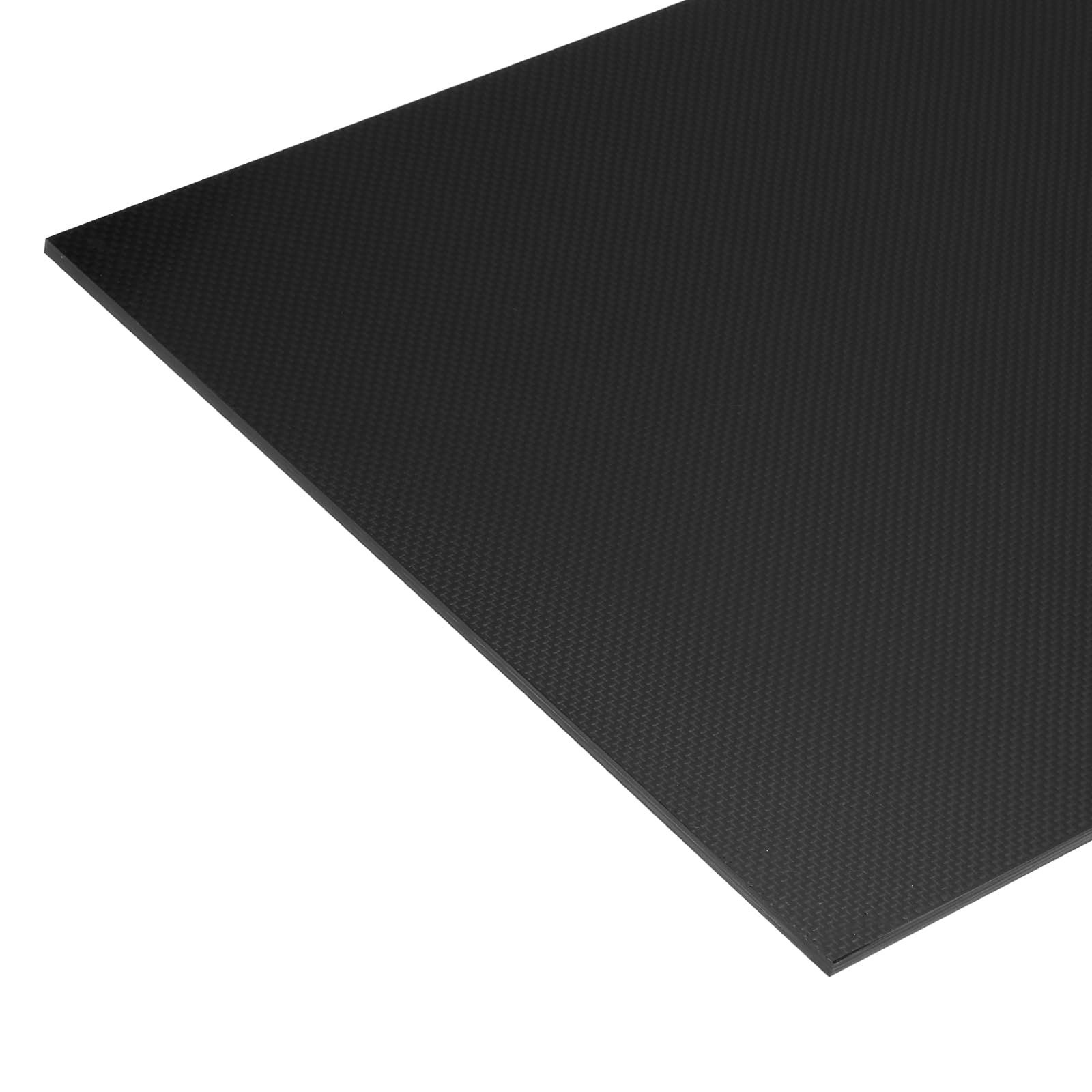 新品 uxcell 1個 カーボンファイバーシート400x300x5mm 光沢 ある表面 パルトルージョンフラットカーボンファイバーボード ウィーブパネルシート カイトRC飛行機用