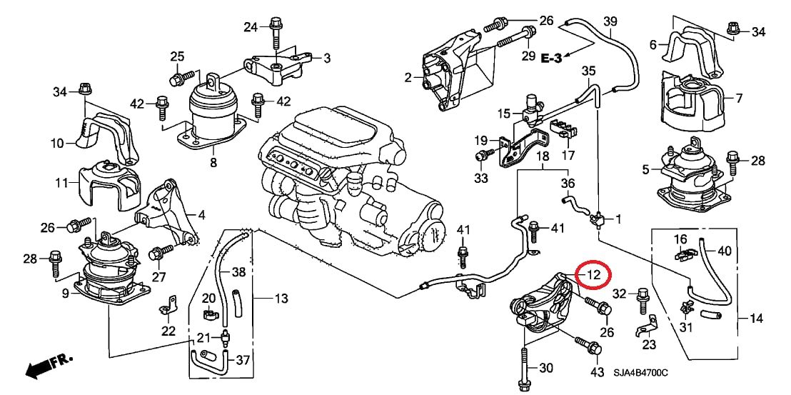 新品 HONDA (ホンダ) 純正部品 ラバー トランスミツシヨンマウンテイング レジェンド 4D 品番50850-SJA-A01