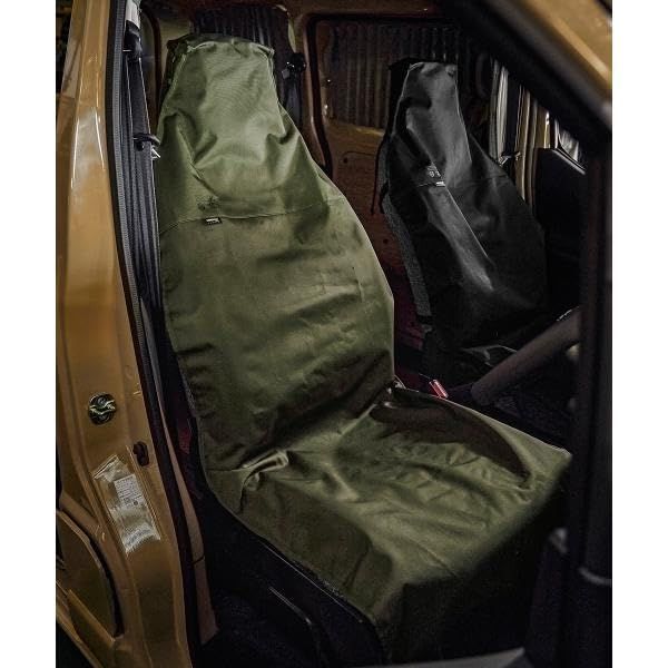 新品 GORDON MILLER コーデュラ フロント シートカバー タイプ2 車 防水 高耐久 汚れ防止 汎用 かけるだけ 前席用 オリーブドラブ 01798353