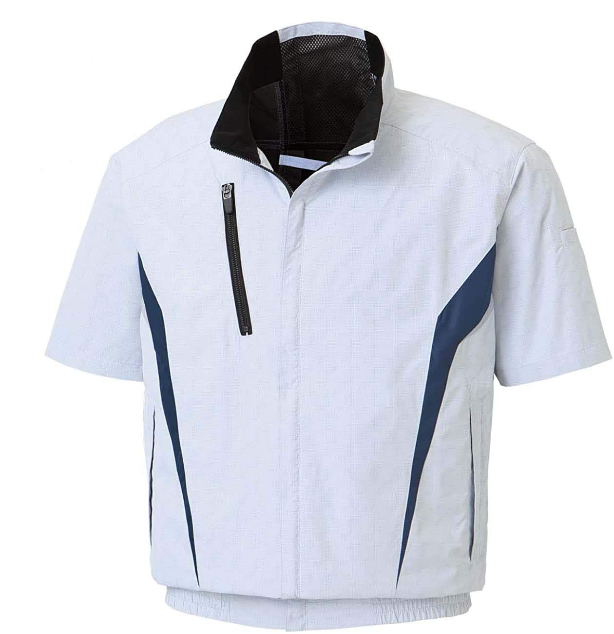 新品 サンエス(SUN-S) 空調風神服 チタン加工半袖ブルゾン KF100 カモフラホワイト L 【服のみ】