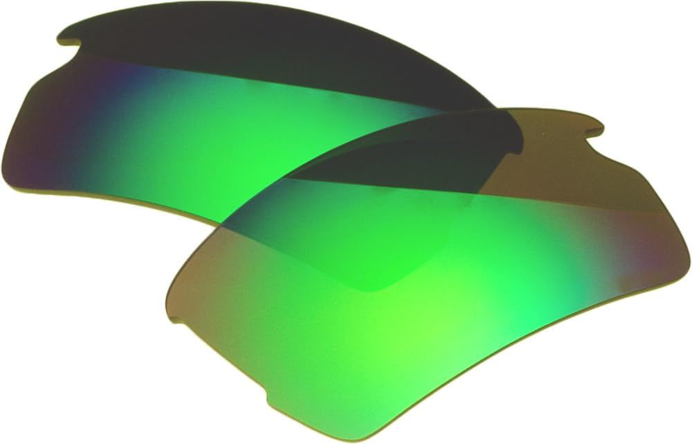 オークリー(OAKLEY) 互換品 スポーツサングラス 交換レンズ フラック 2.0 グリーン ミラー 偏光 紫外線カット 偏光レンズ