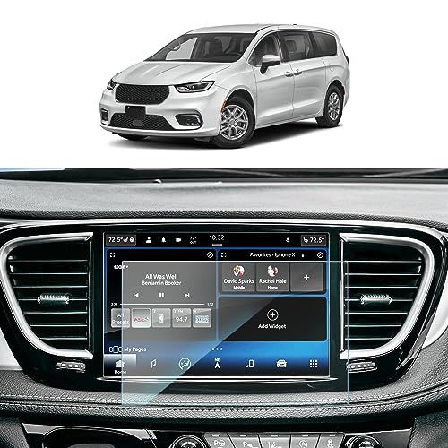 2021 Chrysler Pacifica Dodge Durango Uconnect 10.1インチ用スクリーンプロテクターホイル ナビゲーションディスプレイ 強化ガラス 硬度9H アンチグレア&スクラッチHDクリアタッチスクリーン保護 9b366917
