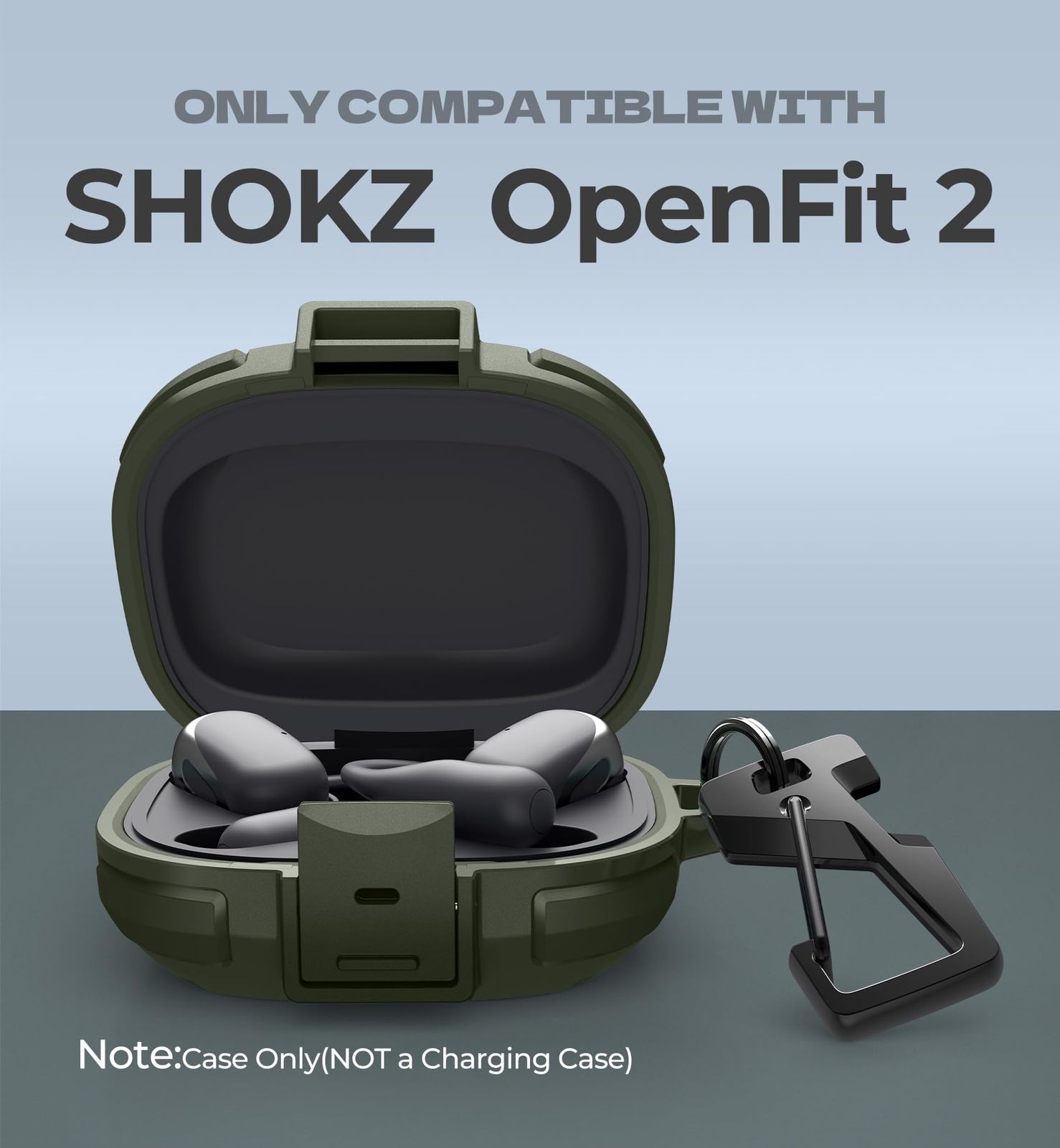 Dexnor Shokz OpenFit 2 ケース 落下防止ロック 耐衝撃 堅牢バンパー