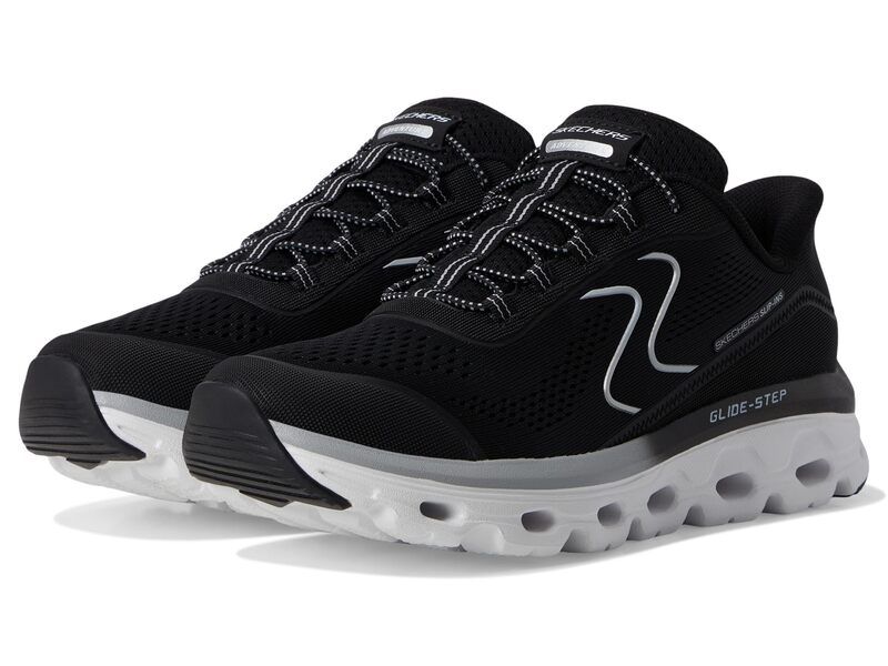 スケッチャーズ レディース シューズ スニーカー SKECHERS Glide Step Sole Hands Free SlipIns BlackWhite ホワイト