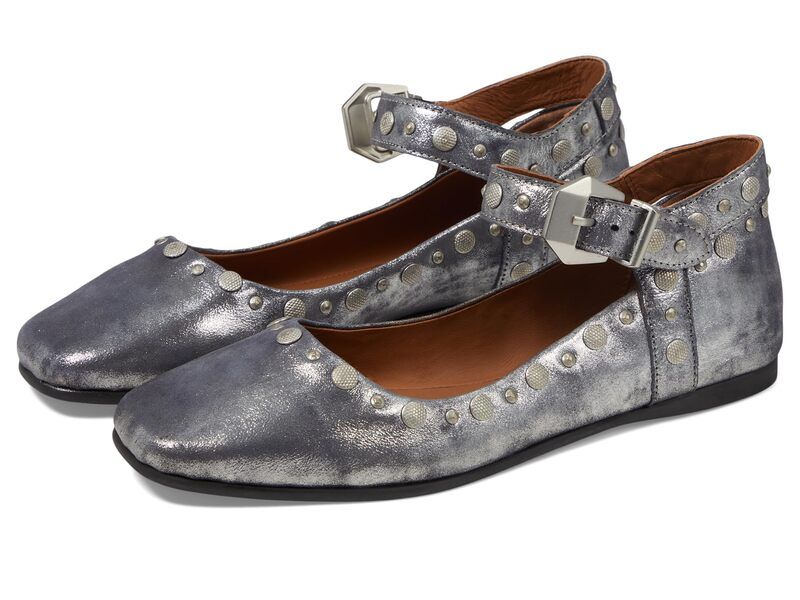 フリーピープル レディース シューズ サンダル Free People Mystic Mary Jane Flat Silver Distress シルバー