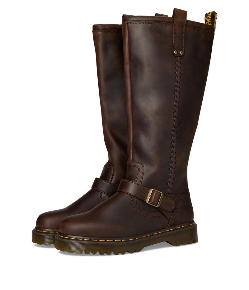 ドクターマーチン メンズ シューズ ブーツ・レインブーツ Dr Martens Anistone Knee High Boots Dark Brown ブラウン 36,270円